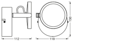 Kinkiet LED Lampa Sufitowa Ścienna Łazienkowa 7.5W 200lm CCT 11cm IP44 Ściemnialna Srebrny SMART+ WiFi Sun@Home Ledvance