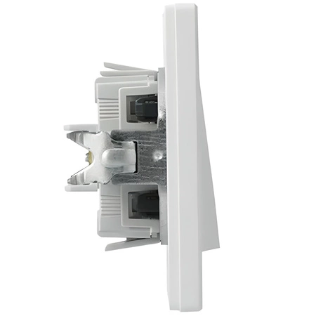 Włącznik Żaluzjowy Roletowy z Ramką Podwójny Asfora Biały