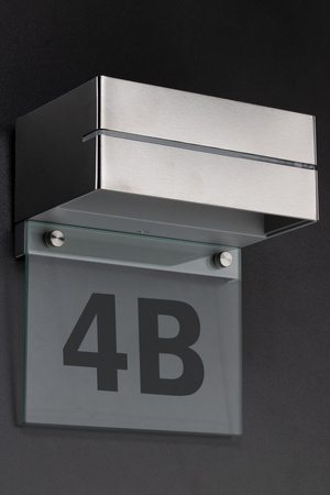 Lampa Ogrodowa LED Podświetlany Numer Domu Kinkiet Elewacyjny DOOR 6W IP54 Srebrna Volteno