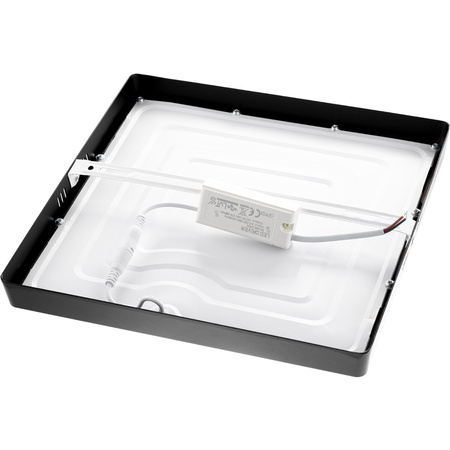 Plafon natynkowy Panel LED 24W 4000K Czarny kwadratowy Proma LVT