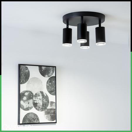 Lampa Sufitowa SPOT TUBA Reflektor LED Oprawa Halogenowa 4xGU10 Plafon