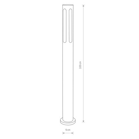 Lampa Ogrodowa Oprawa Zewnętrzna Stojąca Słupek E27 Czarna Wodoodporna IP42 MEKONG 4698 Nowodvorski