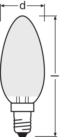 Żarówka LED B35 E14 4W = 40W 470lm 2700K Ciepła Biała FILAMENT LEDVANCE