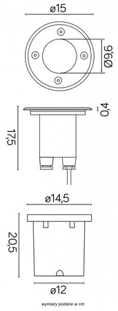 Oprawa Najazdowa Dogruntowa Mix 5725 C Okrągła GU10 IP67 Su-Ma
