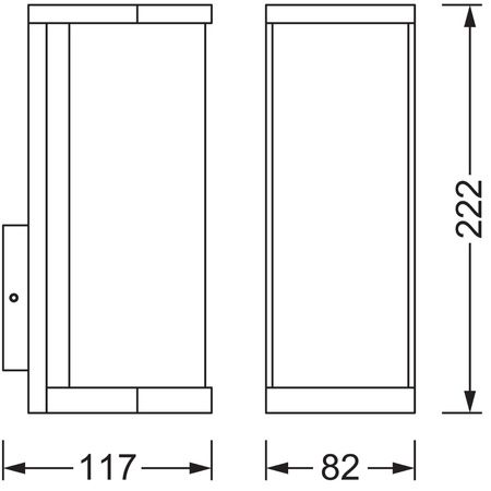 Lampa Ogrodowa Zewnętrzna Kinkiet Elewacyjny LED IP44 Szary Endura Ledvance