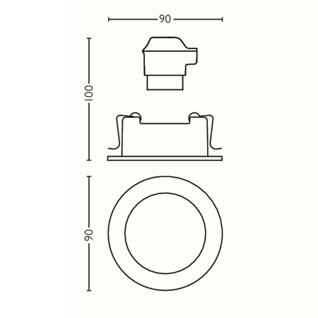 Oprawa Podtynkowa Wpuszczana Lampa Punktowa Spot GU10 Chrom Donegal Philips