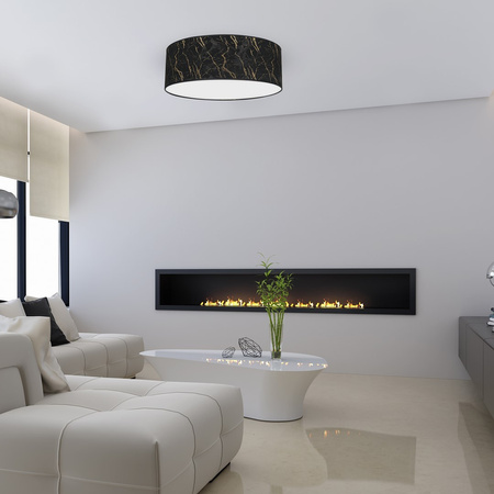 Plafon LED Lampa Sufitowa SENSO Czarna Złota 3xE27 Ø50cm Milagro