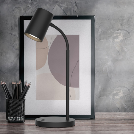 Lampka Biurkowa Stołowa GU10 Czarna Felix Sanico Goldlux