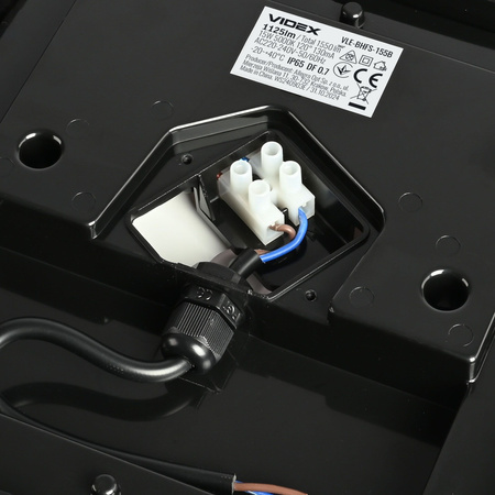 Plafon Lampa LED 15W 1125lm 5000K Neutralny 120° IP65 IK07 Natynkowa Czarna VIDEX