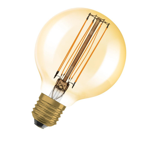 Żarówka LED Dekoracyjna G80 Kula E27 5.8W = 40W 470lm 2200K Ciepła 320° Filament Ściemnialna Vintage 1906 Osram
