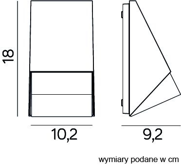 Lampa Ogrodowa Zewnętrzna Elewacyjna KINKIET LED Oli M1503 GU10 Su-Ma