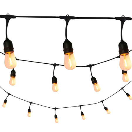 GIRLANDA OGRODOWA ozdobna 5,6m 10xE27 Filament 6W GOLDLUX (Polux)