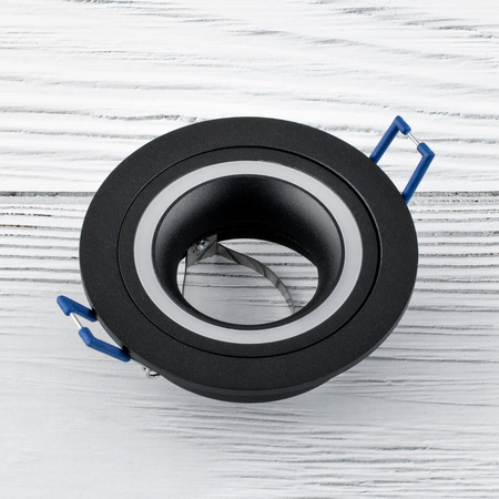 Oprawa HALOGENOWA TRIBUS Podtynkowa Stała Okrągła Czarna GU10