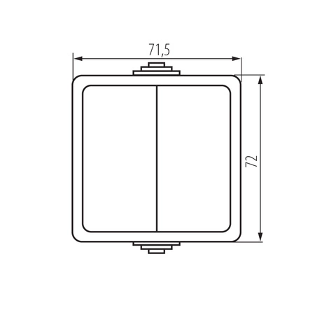 Łącznik Zwierny Świecznikowy 10A Kwadratowy Szary TEKNO Kanlux