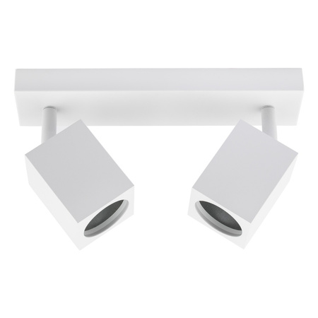 Lampa Sufitowa Ścienna Reflektor 2xGU10 QUANTUS Biała