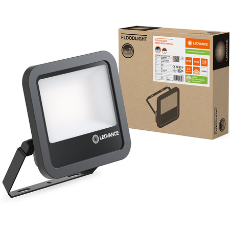 Naświetlacz LED Reflektor Zewnętrzny Lampa 69W 10000lm 4000K IP66 Czarny Floodlight Ledvance