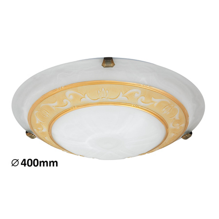 Plafon LED Lampa Sufitowa Oprawa Ścienna Natynkowa 2x E27 Biały Klasyczny Laretta Rabalux