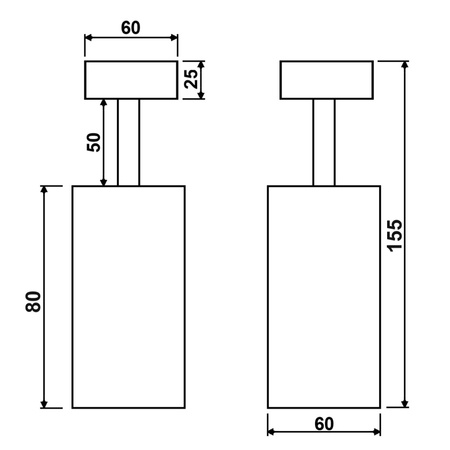 Kinkiet Sufitowy Lampa Ścienna Reflektor GU10 QUANTUS Czarna