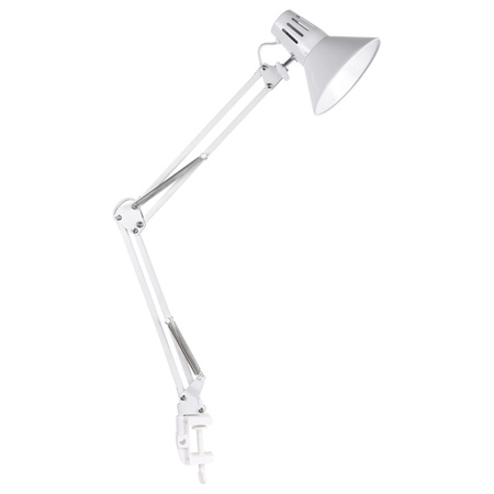 Lampka Biurkowa Stołowa E27 Biała Worker Sanico Goldlux