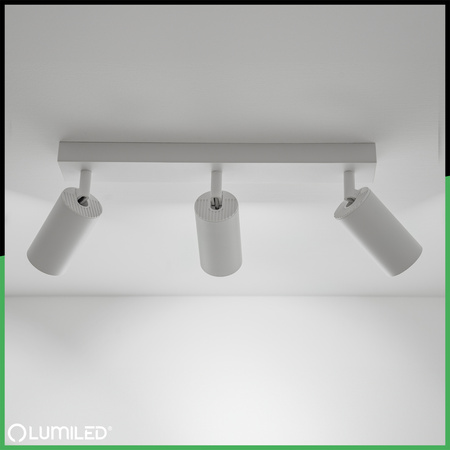 Lampa Sufitowa SPOT TUBA Reflektor Oprawa Halogenowa 3x GU10 TABULA LUMILED