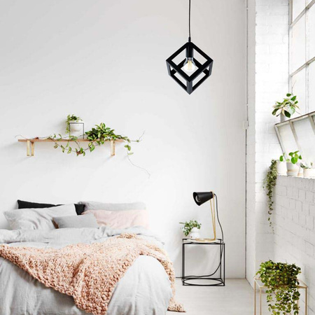 Lampa wisząca TALUS geometryczna kwadrat ZWIS do LED 1x E27 LUMILED