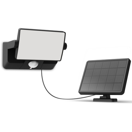 Lampa Solarna Naświetlacz Solarny LED 8.2W 1000lm 3000K Ciepła IP44 Czarny z Czujnikiem Ruchu Fyns Philips