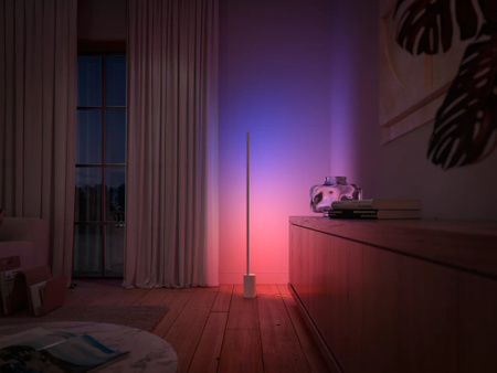 Lampa Podłogowa Stojąca SIGNE GRADIENT LED Biała EU/UK 29W CCT RGB PHILIPS HUE Bluetooth Zigbee