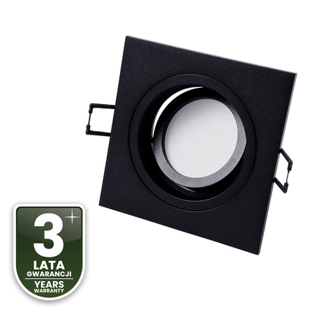 Oprawa HALOGENOWA Podtynkowa Ruchoma GU10 MR16 Kwadrat Czarna CASSIO LUMILED