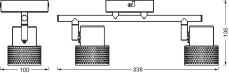 Lampa LED Ścienna Sufitowa Kinkiet Oprawa Natynkowa 6.8W 460lm 3000K Ciepła Ściemnialna Dekoracyjna Biały Spot Cork Ledvance