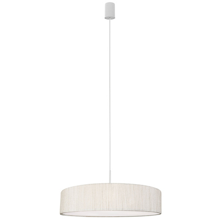 Lampa Sufitowa TURDA 8945 Nowodvorski Biała 3xE27 Wisząca Okrągła PCV+Stal 50 cm Klasyczna