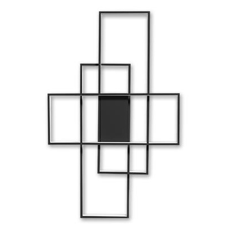 Lampa sufitowa geometryczna PLAFON LED żyrandol 130W 3000K-6500K czarny + pilot