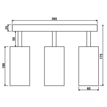Lampa sufitowa QUALIS SPOT Reflektor Oprawa Halogenowa 3xGU10 Biała