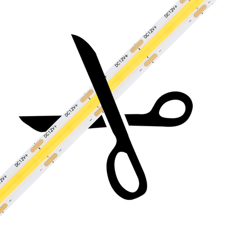 Taśma LED Pasek COB 12V 250W 9600LED NEON 3000K Ciepła 8mm 25m