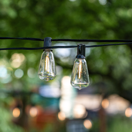 Girlanda Solarna Ogrodowa 40x LED Ozdobne Żarówki 14,5m 2700K Ciepła + Pilot PYRIS LUMILED