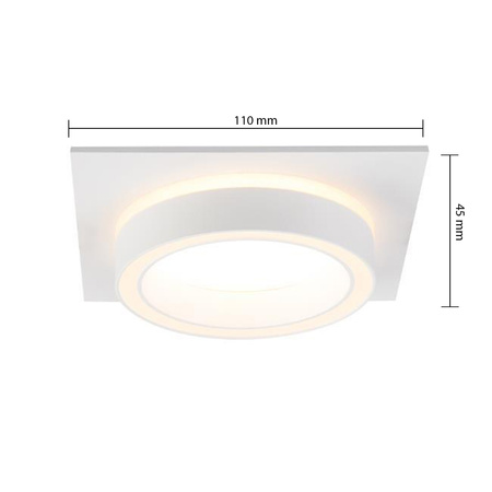 Oprawa Podtynkowa Halogenowa Spot GX53 Kwadratowa Biała Matowa Arcadio Masterled