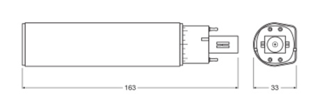 Świetlówka LED G24 10W = 26W 1100lm 6500K Zimna 120° DULUX Osram