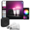 2x Żarówka LED E27 A60 8.1W = 75W 1100lm CCT + RGB SMART Inteligentna Bluetooth ZigBee White and Color Ambiance + Mostek Bridge PRO Philips HUE