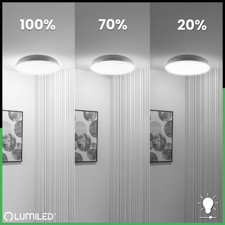 Plafon LED Lampa Sufitowa Natynkowa VIRTUS2 72W IP44 CCT Biały Okrągły 50cm + PILOT LUMILED