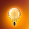Żarówka LED E27 Kula G95 7.3W = 60W 806lm 2200K Ciepła CRI90 300° FILAMENT Vintage Bursztynowa Ściemnialna Decorative Philips