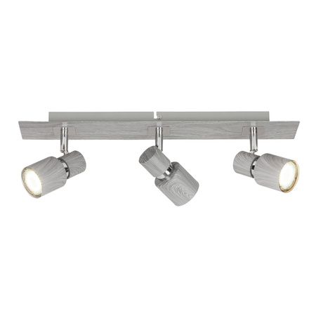 Lampa Sufitowa Oprawa Halogenowa Punktowa Reflektor Spot 3x GU10 Szary Nowoczesny Merkur 6127 Rabalux