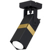 Lampa sufitowa ścienna Kinkiet 1x GU10 Spot Loft Czarny + Złoty VIDAR Milagro