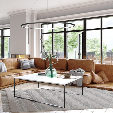 Lampa Wisząca Sufitowa Saturno Czarna 57W LED Milagro