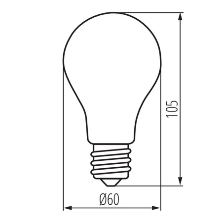 Żarówka LED E27 A60 8W = 75W 1055lm 2700K Ciepła XLED Filament Kanlux