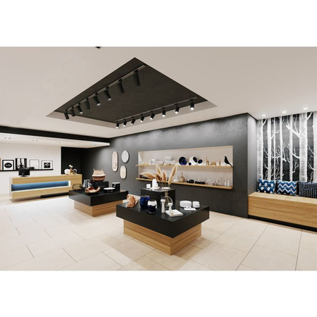 Reflektor Szynowy GU10 Czarny Mat Lampa do Szynoprzewodów Jednofazowych