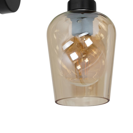 Lampa Ścienna Kinkiet SANTIAGO Bursztynowa 1xE27 Milagro