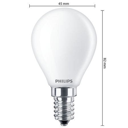 Żarówka LED E14 KULKA 4,3W = 40W 470lm 2700K Ciepła PHILIPS