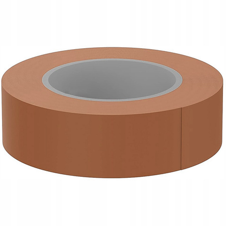 Mocna Taśma Izolacyjna PCV Wodoodporna 15mm x 0,13mm Brązowa 10m