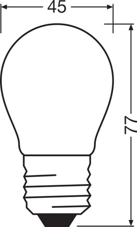 Żarówka LED P45 E27 2.8W = 25W 250lm 2700K Ciepła Biała FILAMENT ŚCIEMNIALNA LEDVANCE