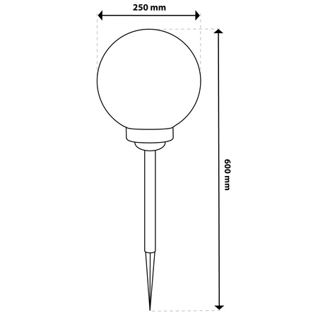 Lampa Solarna Ogrodowa LED ATRIS Wbijana Naziemna Biała Kula 25cm RGB LUMILED