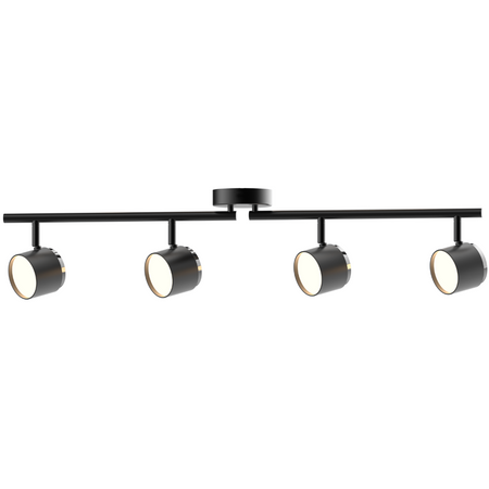 Lampa Listwa LED Oprawa Sufitowo-Ścienna 16,8W KUBIK 4 Czarny 3000K GOLDLUX (Polux)